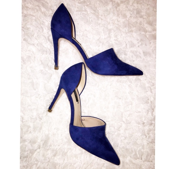 Zara Basic Royal Blue Heels - Picture 1 of 6